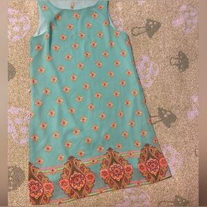 Mint Arabesque Sleeveless Dress